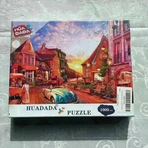 His Dada 1000 Piece Morning Town 14+ New In Box Jigsaw Puzzle Makes A Great Gift